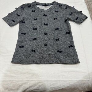J Crew Holiday Fleece top (short sleeves)